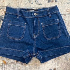 Express jeans denim 70s shorts